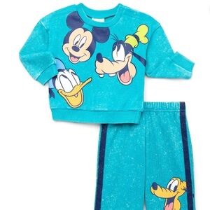 Disney Kids Pajama Set - Teal with Characters